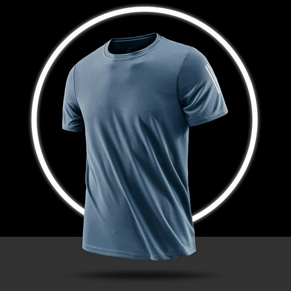 BXINGOHAI T Shirts for Man Upf 50+ Short Sleeve Workout T-Shirts Gym Running Activewear Tee Summer Tops Sale Blue,3XL