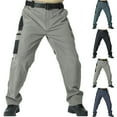 thumbnail image 1 of BXINGOHAI Tactical Pants for Men Water Resistant Hiking Cargo Pants Multi Pockets Stretch Waterproof Quick Dry Work Pants Gray,M, 1 of 5