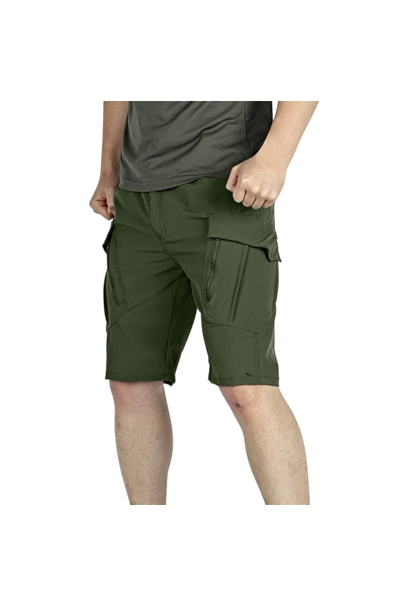 Tactical Work Shorts for Men Outdoor Casual Military Combat Hiking Cargo Shorts with Multi-Pocket (No Belt) Today Army Green,3XL