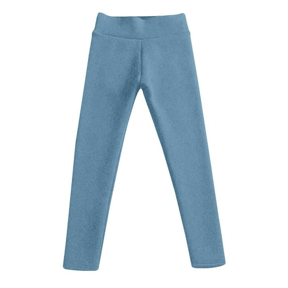 BXINGOHAI Thick Leggings for Women Fleece Lined Tights Lined Legging Fall Winter Thermal Lounge Pants Daily Pant Light Blue,XL