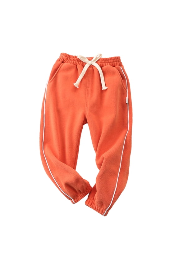 Toddler Baby Boys Girls Cotton Sweatpants Casual Drawstring Jogger Pants Fall Winter Pants Loose Athletic Playwear Pants With Pockets Today Orange,3 Years