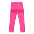 thumbnail image 1 of BXINGOHAI Toddler Girls Cotton Leggings Little Girl Stretchy Full Length Trousers Kids Soft Comfortable Stretchy Tights Pants under 5 Hot Pink,7-8 Years, 1 of 4