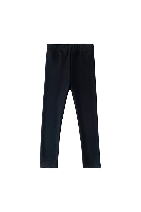 Toddler Girls Leggings Basic Solid Full Length Cotton Tights Pants Stretch Full Length Pants Today Sales Black,2 Years