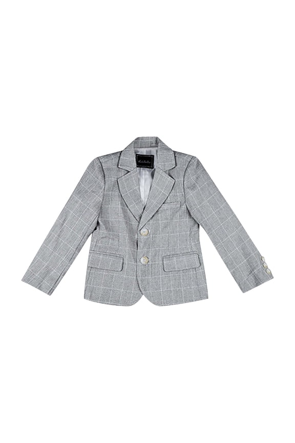 Toddler Jackets, Boy's Solid Color British Piano Host Performance Costume Suit Jacket Gray,170