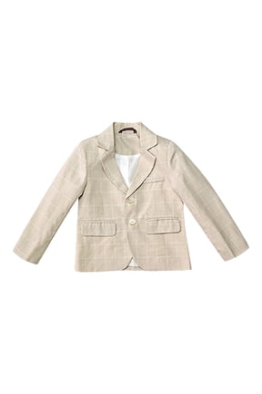 Toddler Jackets, Boy's Solid Color British Piano Host Performance Costume Suit Jacket Khaki,150