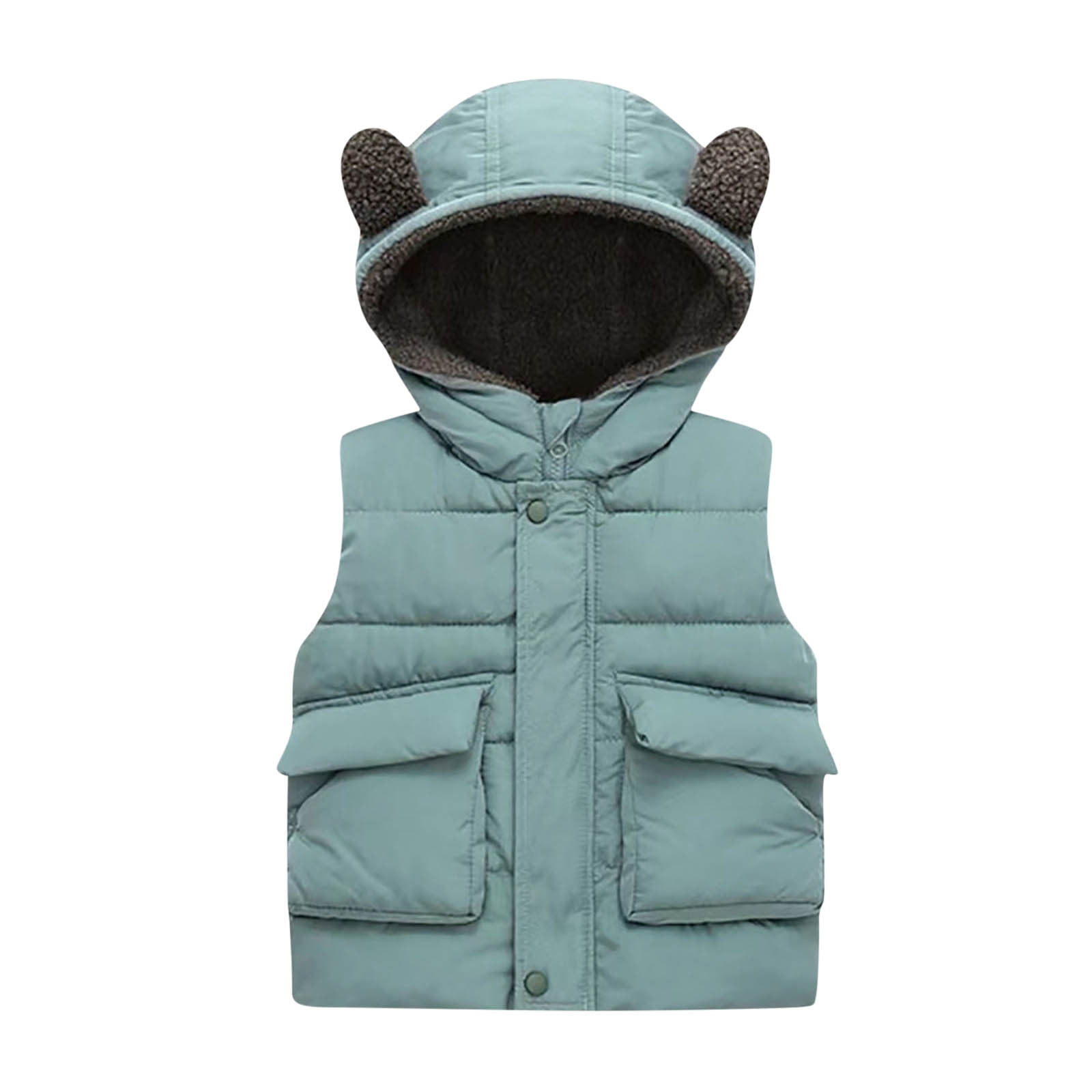 BXINGOHAI Toddler Puffer Vest Kids Baby Boys Girls Fashion Solid Padded