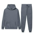 thumbnail image 1 of BXINGOHAI Track Suits For Men 2 Piece Hoodies With Sweatpants Sets Casual Running Jogging Sport Suit Sets Gray XL, 1 of 6