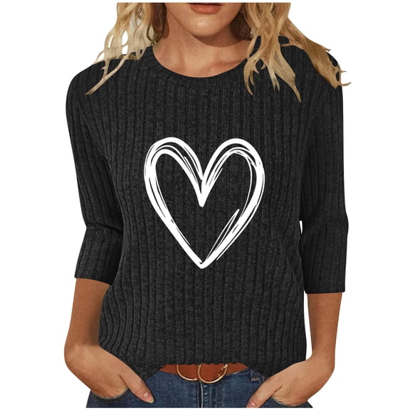 BXINGOHAI Tunic Tops for Women Loose Fit Dressy Knit Long Sleeve Shirts Trendy Fall Fashion Crewneck Sweaters Curved Hem Black 2XLL