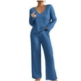 thumbnail image 1 of BXINGOHAI Two Piece Outfits for Women Lounge Sets Button Down Sweatshirt Sweatpants Sweatsuits Set with Pockets Blue M, 1 of 7