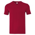 thumbnail image 1 of BXINGOHAI V Neck T Shirts Mens T Shirts Mens Pocket Tee Shirts Short Sleeve Mens Summer Shirts Mens Shirts V-Neck T-Shirts Fall Savings Red,L, 1 of 5