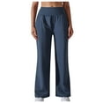 thumbnail image 1 of BXINGOHAI Wide Leg Pants for Women Yoga Pants With Pockets Stretch Loose Casual Lounge Pants Blue,M, 1 of 6