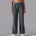 thumbnail image 1 of BXINGOHAI Wide Leg Pants for Women Yoga Pants With Pockets Stretch Loose Casual Lounge Pants Today Sales Dark Gray,L, 1 of 5