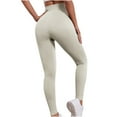 thumbnail image 1 of BXINGOHAI Women Leggings Casual Fashion Bodybuilding Run Yoga Pants Solid Long Pants Workout Stretch Leggings White,M, 1 of 4