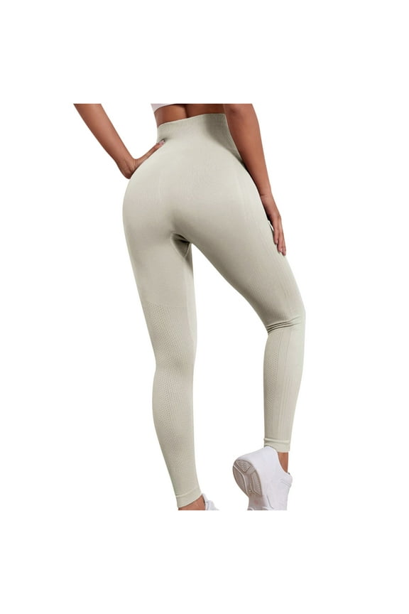 Women Leggings Casual Fashion Bodybuilding Run Yoga Pants Solid Long Pants Workout Stretch Leggings Under 10 White,S