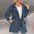 thumbnail image 1 of BXINGOHAI Women Softshell Jacket Hooded Rain Coat Waterproof Windproof Windbreaker Jacket Lightweight Long Coat, 1 of 6