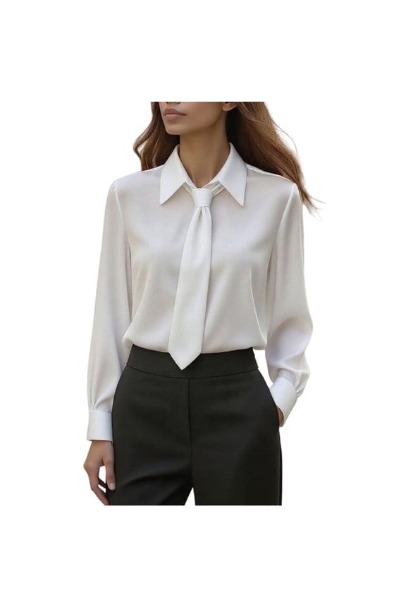 Women's Button Down Shirts Slim fit Short Sleeve Stretch Dress Shirts Wrinkle-Free Solid Work Blouse White S