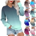 thumbnail image 1 of BXINGOHAI Women's Casual Long Sleeve Color Block/Solid Tops Crewneck Sweatshirts Cute Loose Fit Pullover with Pockets Brown L, 1 of 6