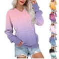 thumbnail image 1 of BXINGOHAI Women's Casual Long Sleeve Color Block/Solid Tops Crewneck Sweatshirts Cute Loose Fit Pullover with Pockets Green M, 1 of 6