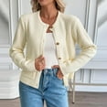 thumbnail image 1 of BXINGOHAI Women's Fall Cardigan Sweaters Lightweight Oufits Clothes Fashion Trendy Long Sleeve Tops Casual Jackets Beige,XS, 1 of 5
