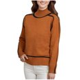 thumbnail image 1 of BXINGOHAI Women's Fall Turtleneck Sweaters Trendy Long Sleeve Knit Pullover Shirts Outdoor Loungewear Sweater Coffee,L, 1 of 6