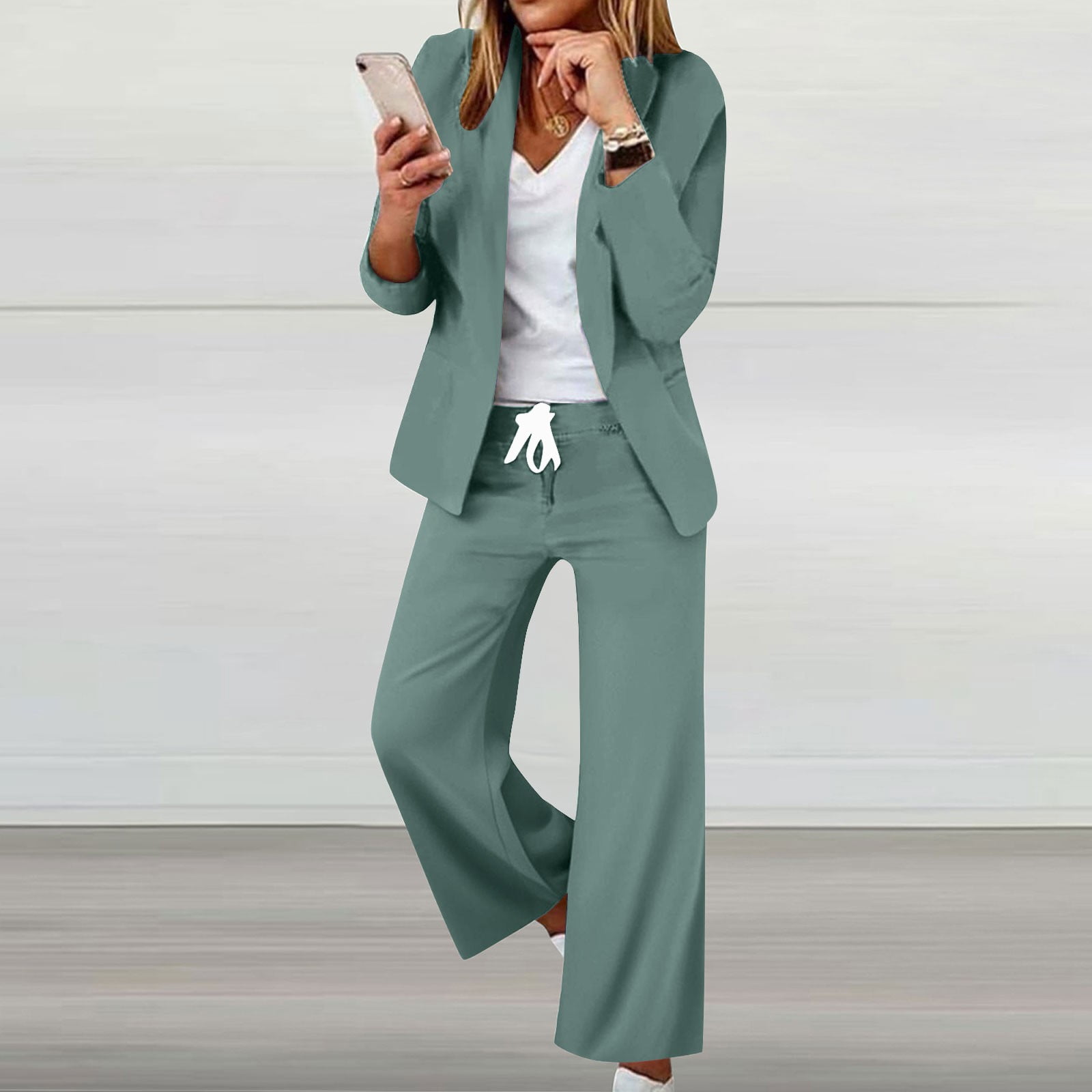 BXINGOHAI Women's Fashion Pants Suit 2 Piece Business Outfits Casual — free download