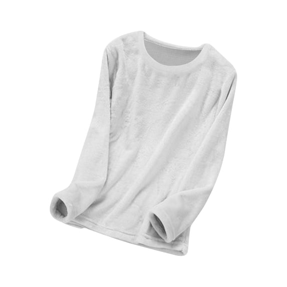 BXINGOHAI Women's Fleece Sherpa Lined Sweater Mock Neck Long Sleeve Thermal Shirt Fall Winter Fuzzy Knit Jumper Tops White L
