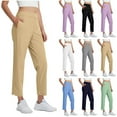 thumbnail image 1 of BXINGOHAI Women's Golf Pants Stretch Work Ankle Pants High Waist Dress Pants with Pockets for Yoga Business Travel Casual Navy,XL, 1 of 7