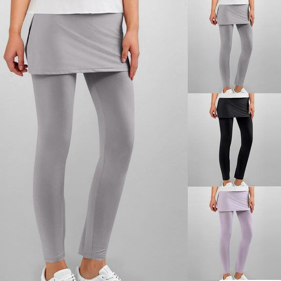 BXINGOHAI Women's High Waist Straight Leg Yoga Pants Tummy Control Workout Pants with Pockets Purple M