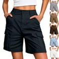 thumbnail image 1 of BXINGOHAI Women's Hiking Cargo Shorts Quick Dry Lightweight Golf Athlectic Casual Trendy Shorts with Pockets Brown 4XL, 1 of 6