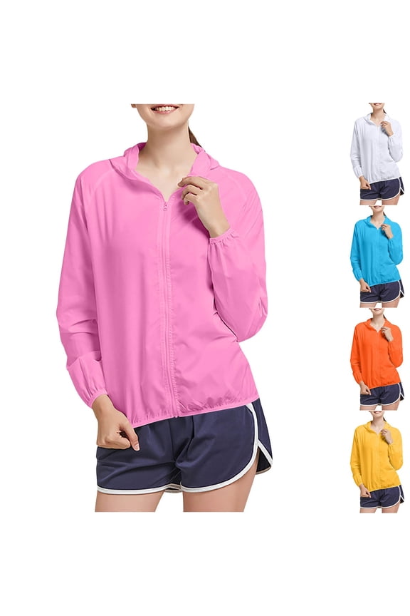 Women's Lightweight Hooded Raincoat Waterproof Packable Active Outdoor Rain Jacket Yellow,L