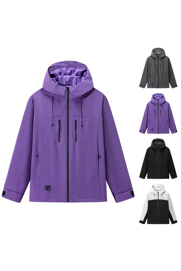 Women's Lightweight Waterproof Long Softshell Tactical Jacket Windbreaker With Zip Pockets White XL