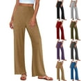 thumbnail image 1 of BXINGOHAI Women's Pajama Pants Wide Leg High Waist with Pockets Drawstring, Soft Stretchy Lounge Bottoms Purple XL, 1 of 7