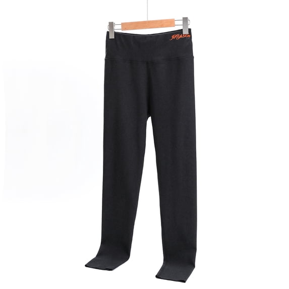 BXINGOHAI Women's Warm Leggings Solid Color Comfortable Long Pants High Waisted Home Pajamas Pants Daily Lounge Pants Today Black,XXL