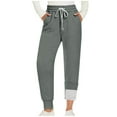 thumbnail image 1 of BXINGOHAI Women's Warm Sherpa Lined Athletic Sweatpants Jogger Fleece Pants Gray M, 1 of 6