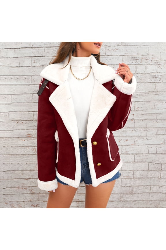 Women's Winter Coats Fleece Lined Parka Jacket Hooded Long Winter Warm Parka Coat with Pockets Wine M