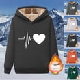 thumbnail image 1 of BXINGOHAI Womens Active Long Sleeve Fleece Lined Fashion Hoodie Pullover with Plus Size White M, 1 of 4
