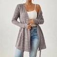 thumbnail image 1 of BXINGOHAI Womens Cardigan Sweater Long Sleeve Lightweight Open Front Button Closure Fall Cardigans for Women Casual with Pockets, 1 of 6