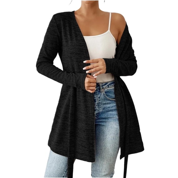 BXINGOHAI Womens Cardigan Sweater Long Sleeve Lightweight Open Front Button Closure Fall Cardigans for Women Casual with Pockets