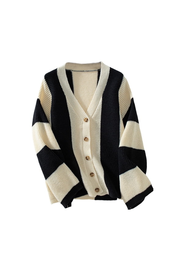 Womens Fashion Cardigan Open Front Coat Button Down Long Sleeve Sweater Fall Winter Outdoor Streetwear Coats With Pockets Beige,S