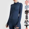 thumbnail image 1 of BXINGOHAI Womens Full Zip Cropped Workout Jacket Slim Fit Lightweight Athletic Yoga Tops with Thumb Holes Black,M, 1 of 4