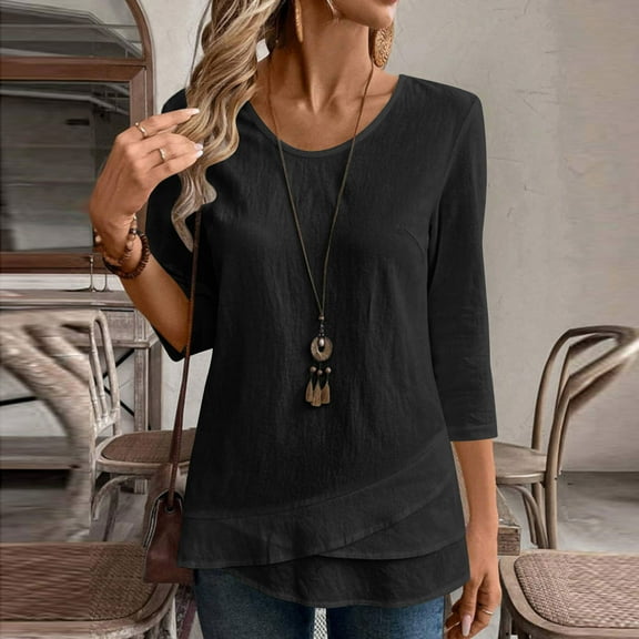 BXINGOHAI Womens Long Sleeve Shirts Basic Tee Fall Trendy Spring Top Business Casual Beach Vacation Workout Fashion