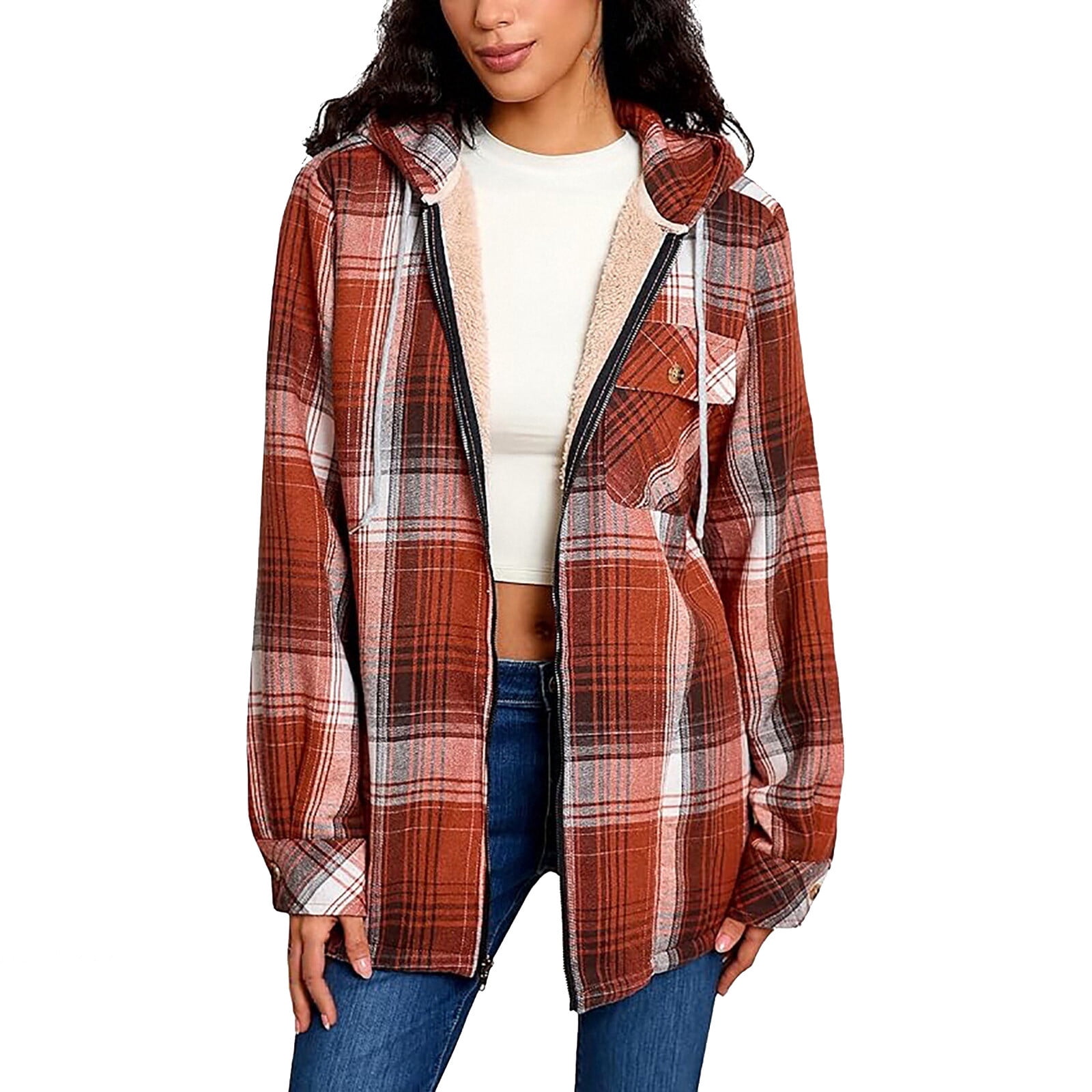 Christmas Plaid Long Sleeve Shacket