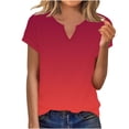 thumbnail image 1 of BXINGOHAI Womens Summer Tops Casual Short Sleeve V Neck Shirts Business Dressy Work Blouses Hot Pink S, 1 of 6