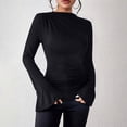 thumbnail image 1 of BXINGOHAI Womens V Neck Tshirts Bell Long Sleeve Shirts Swing Tunic Tops, 1 of 4