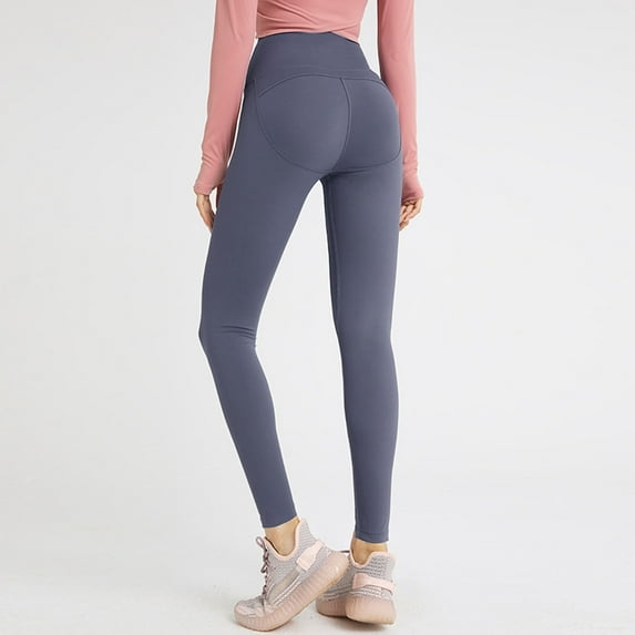 BXINGOHAI Workout Leggings for Women Seamless High Waisted Tummy Control Compression Pants Elastic Active Yoga Pants Navy,L