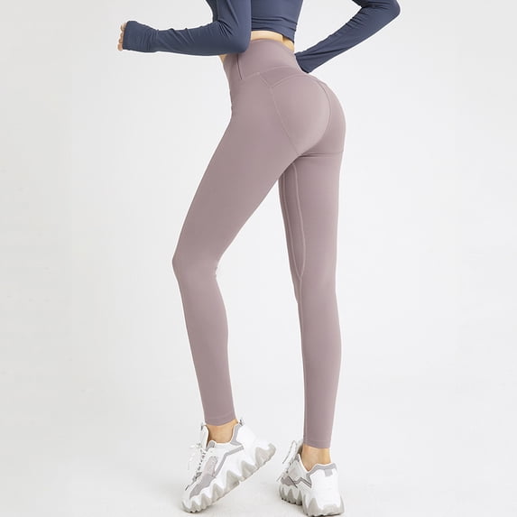 BXINGOHAI Workout Leggings for Women Seamless High Waisted Tummy Control Compression Pants Elastic Active Yoga Pants Coffee,S