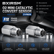 BXIRSM O2 Mini Catalytic Convert Sensor 2-Pack, M18x1.5 Thread Automotive Replacement for Upstream Downstream Exhaust System