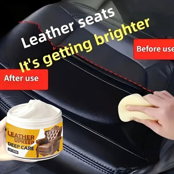 BXIRSM Car Leather Seat Conditioner Cream 100ml - Automotive Interior Detailing Spray, Leather & Upholstery Care for Vehicle Maintenance (A)