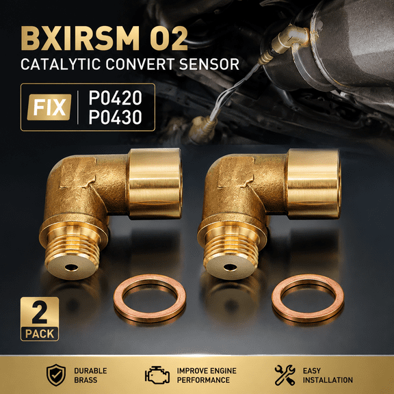 BXIRSM O2 Catalytic Convert Sensor 2-Pack, M18x1.5 Thread Automotive Replacement for Upstream Downstream Exhaust System