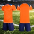 thumbnail image 1 of BXJX Boys Athletic Outfit Sets, Basketball Short Sleeve 2 Piece Summer T-Shirt and Short Outfits Orange Size 9-10 T, 1 of 5